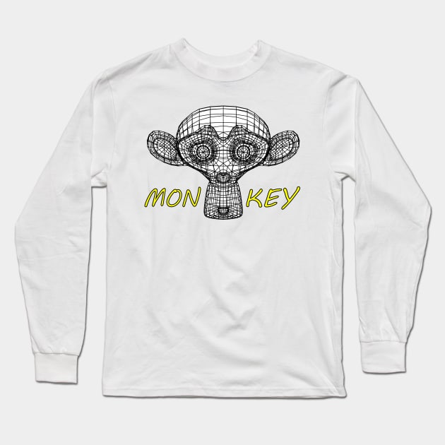 SIMPLE MONKEY MESH FACE Long Sleeve T-Shirt by myouynis